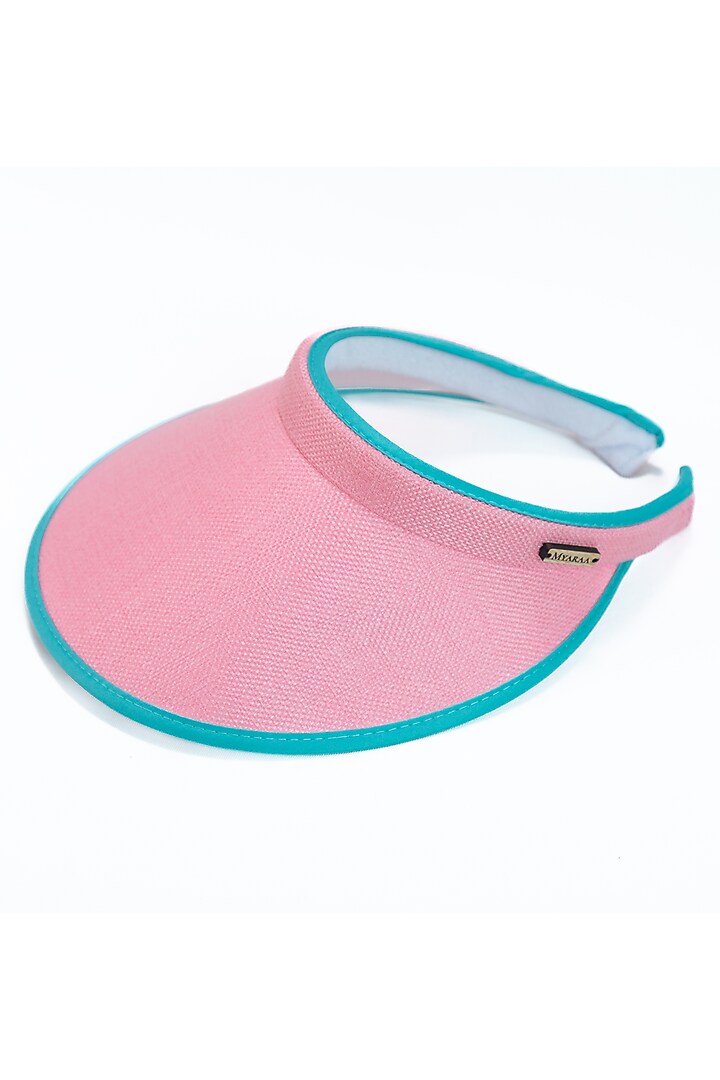 Pastel Pink Recycled Plastic Visor Hat by Myaraa by Namrata Lodha at Pernia's Pop Up Shop