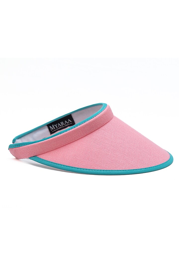 Pastel Pink Recycled Plastic Visor Hat by Myaraa by Namrata Lodha at Pernia's Pop Up Shop