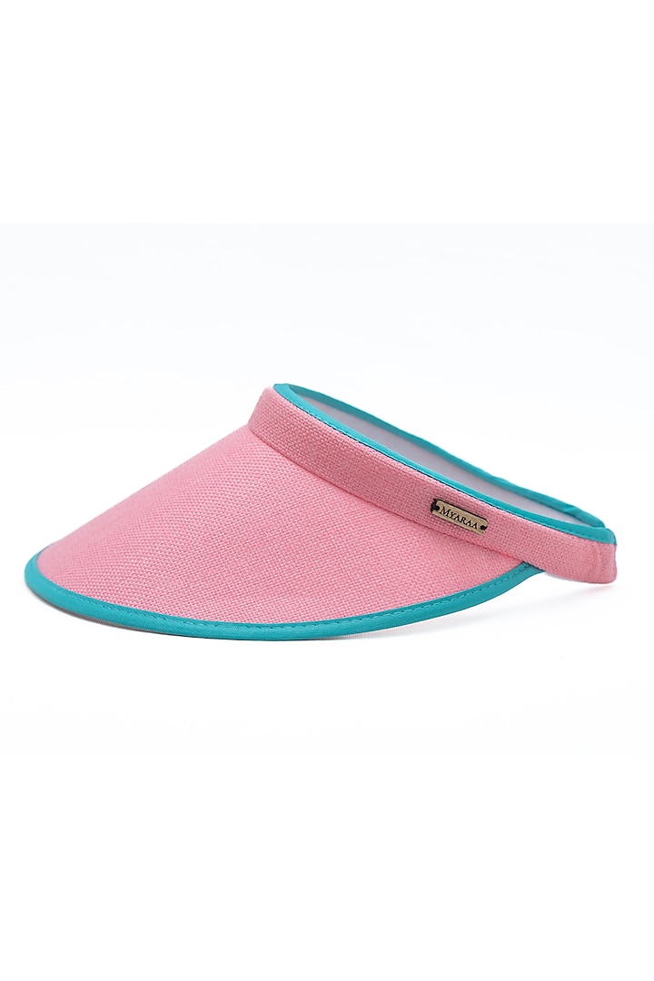 Pastel Pink Recycled Plastic Visor Hat by Myaraa by Namrata Lodha at Pernia's Pop Up Shop
