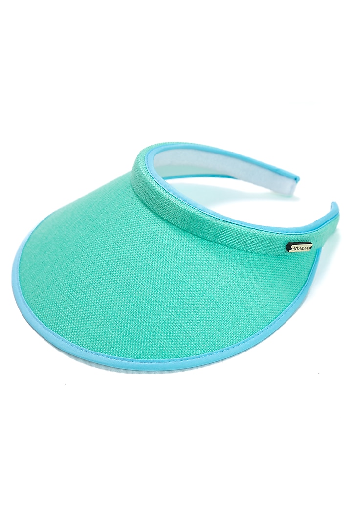 Pastel Green Recycled Plastic Visor Hat by Myaraa by Namrata Lodha at Pernia's Pop Up Shop