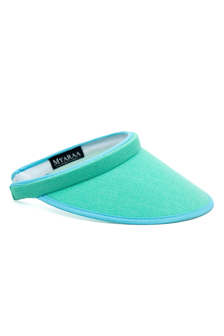 Pastel Green Recycled Plastic Visor Hat by Myaraa by Namrata Lodha at Pernia's Pop Up Shop