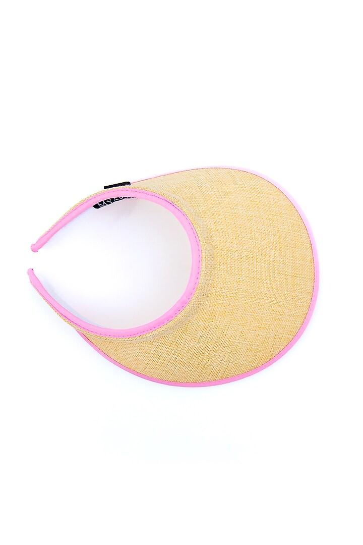Pastel Yellow Recycled Plastic Visor Hat by Myaraa by Namrata Lodha at Pernia's Pop Up Shop