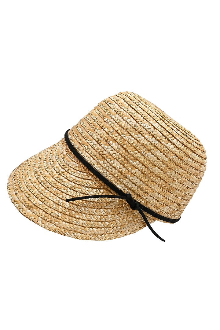 Beige Natural Paper Straw Mediterranean Hat by Myaraa by Namrata Lodha at Pernia's Pop Up Shop