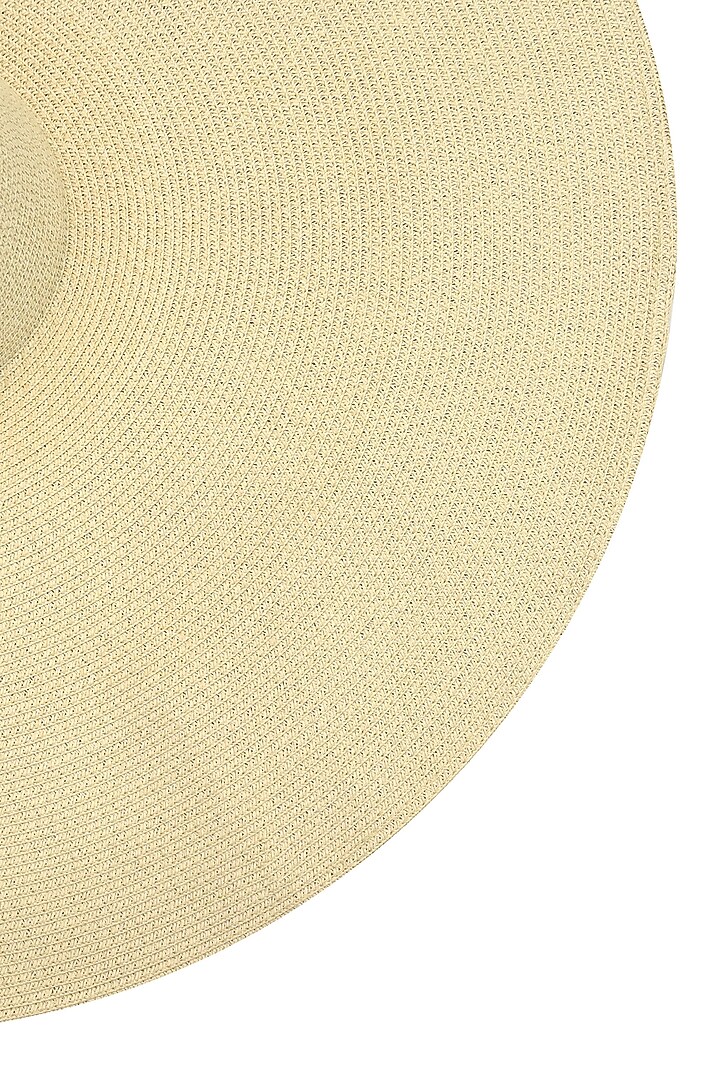 Beige Natural Paper Straw Oversized Floppy Hat by Myaraa by Namrata Lodha at Pernia's Pop Up Shop