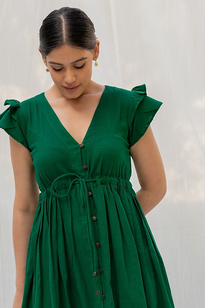 Green Cotton Summer Dress by MoonTara at Pernia's Pop Up Shop