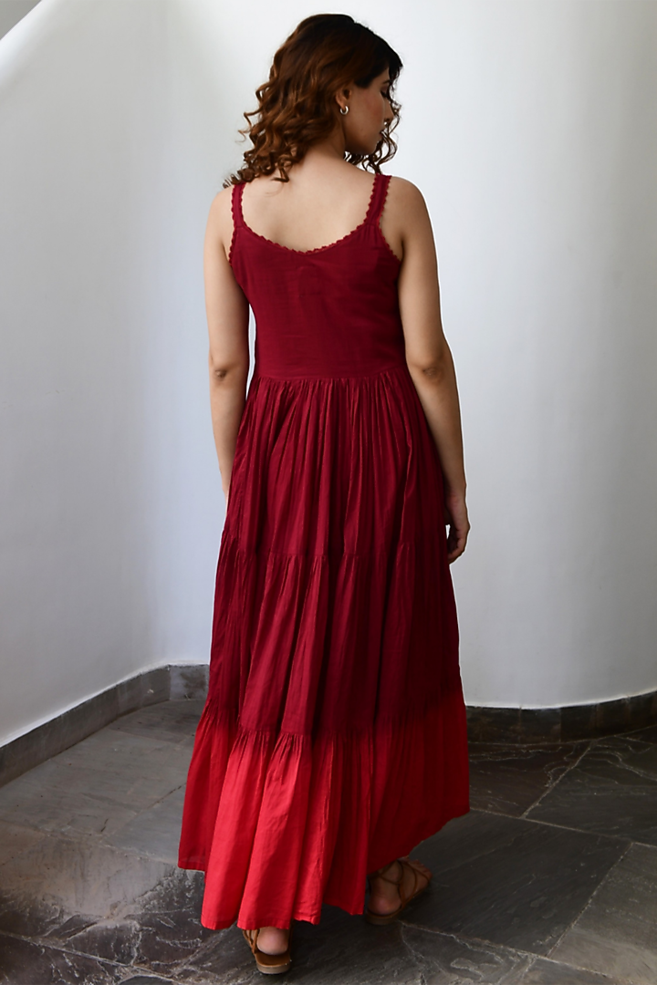 Wine Cotton Voile Summer Dress by MoonTara at Pernia's Pop Up Shop