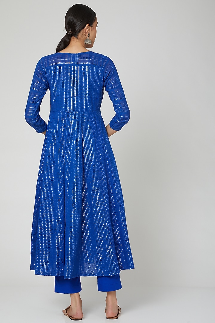 Deep Blue Angrakha Set by Myaara at Pernia's Pop Up Shop