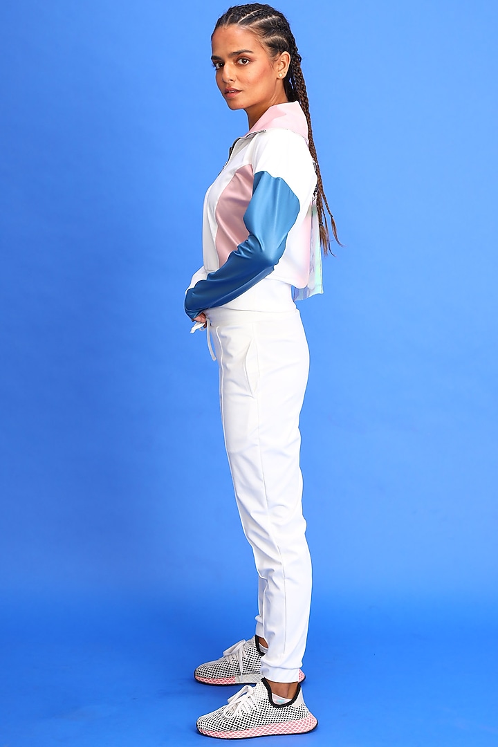 White Buckle Up Jacket by Myriad at Pernia's Pop Up Shop