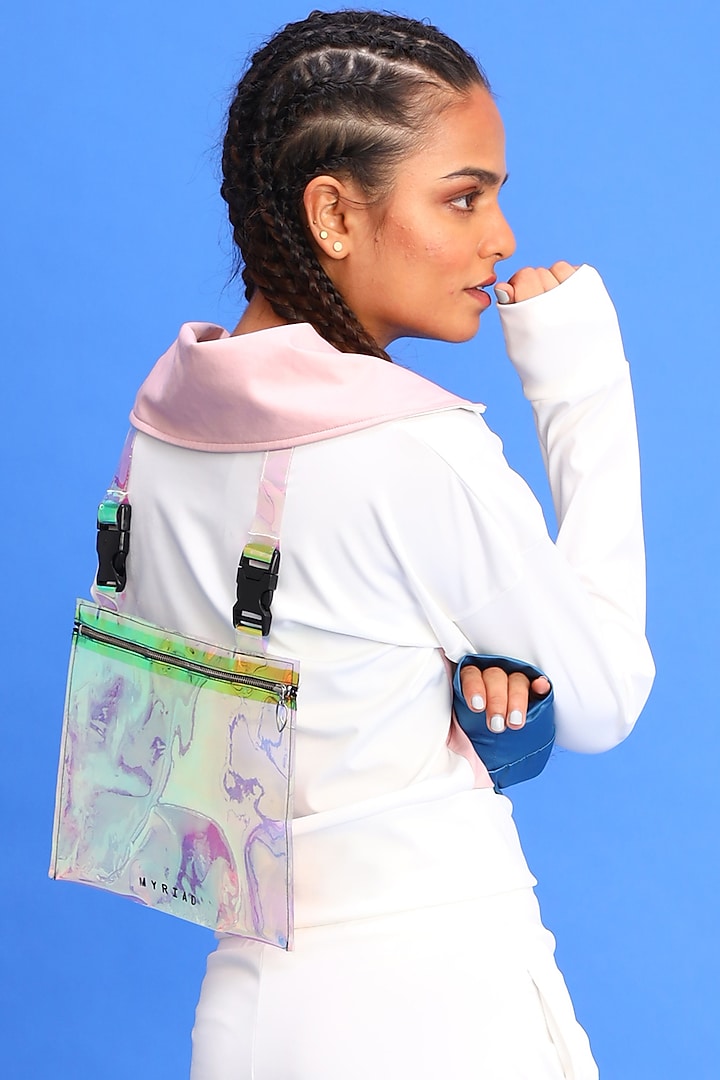 White Buckle Up Jacket by Myriad at Pernia's Pop Up Shop