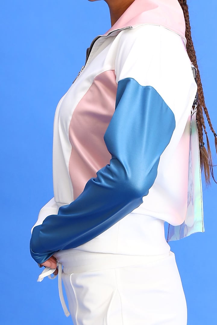 White Buckle Up Jacket by Myriad at Pernia's Pop Up Shop