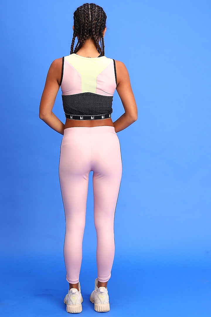 Pink & Black Sports Crop by Myriad at Pernia's Pop Up Shop