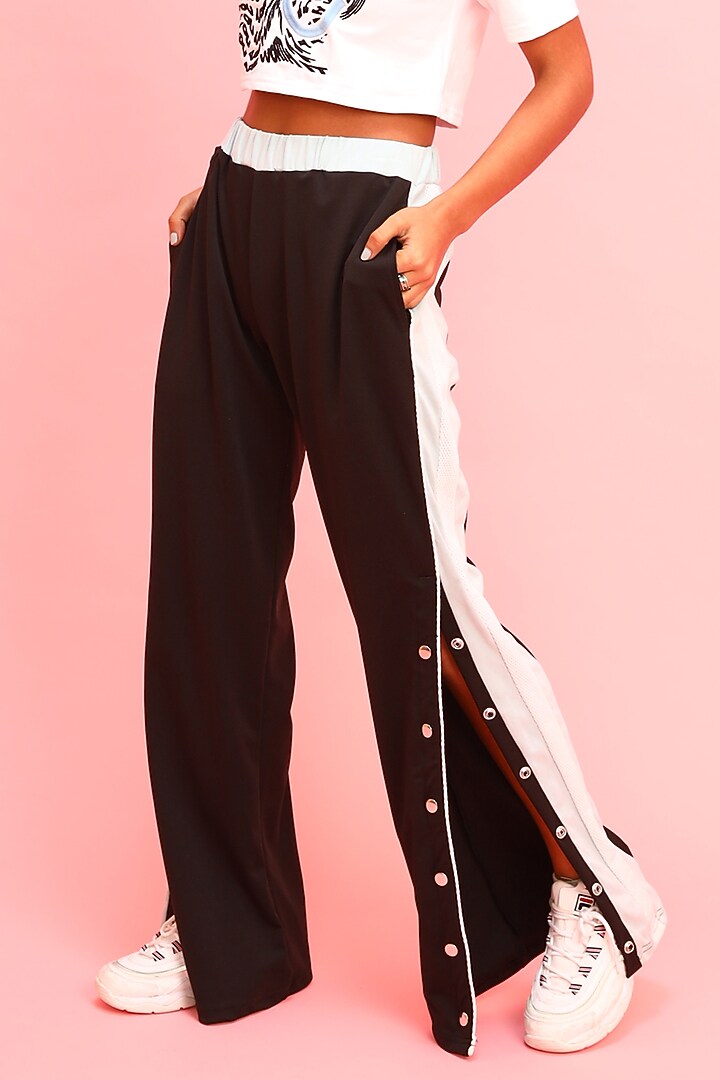 Black Sweeper Leisure Pants by Myriad at Pernia's Pop Up Shop