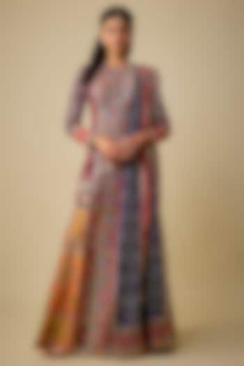 Multi-Colored Chanderi Sequins Embroidered Gharara Set by Mayyur Girotra at Pernia's Pop Up Shop