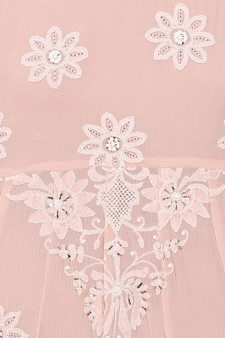 Rose pink chikankari kurta and palazzo pants set available only at Pernia's Pop Up Shop.