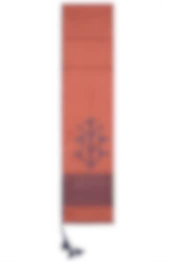 Orange embroidered jamdani stole by Myoho at Pernia's Pop Up Shop