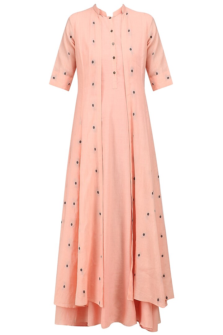 Pink Jacket Maxi Dress by Myoho