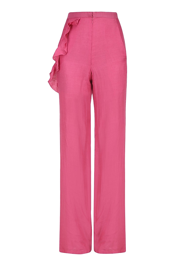 Pink double layer three panelled dress with pants available only at Pernia's Pop Up Shop.