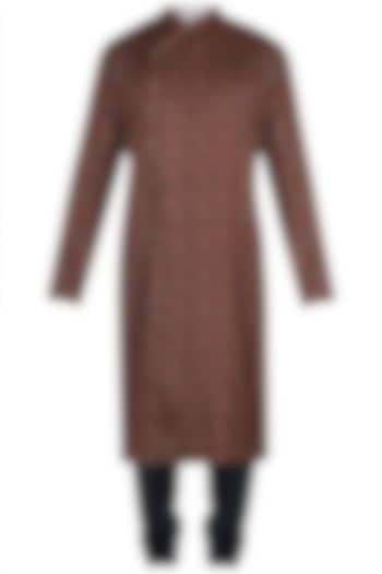 Rust printed kurta with pants by Mayank Modi at Pernia's Pop Up Shop