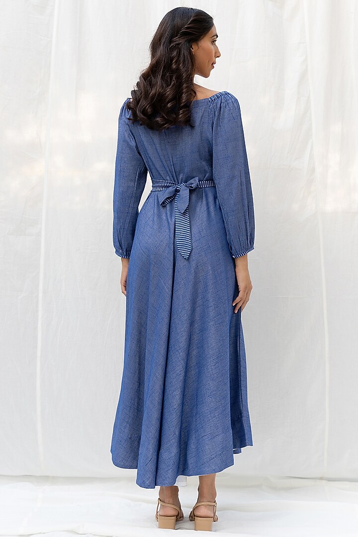 Blue Cotton Summer Dress by MoonTara at Pernia's Pop Up Shop