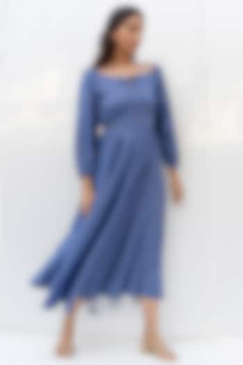 Blue Cotton Dress by MoonTara