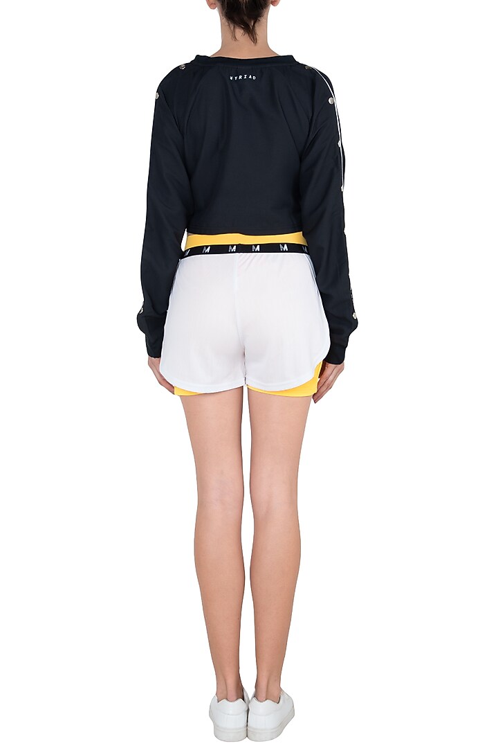 White elastic shorts available only at Pernia's Pop Up Shop.
