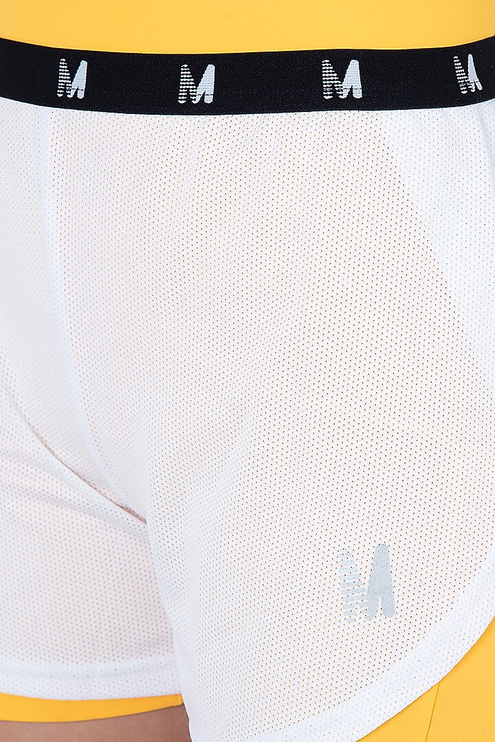 White elastic shorts available only at Pernia's Pop Up Shop.
