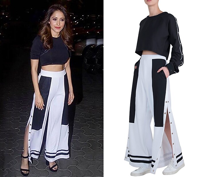 White leg cut statement pants available only at Pernia's Pop Up Shop.