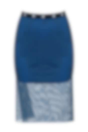 Blue slit skirt by Myriad