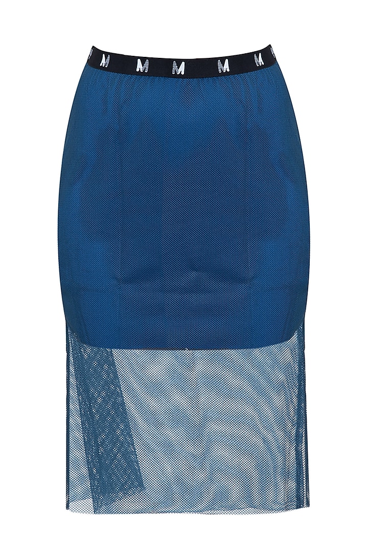 Blue slit skirt by Myriad