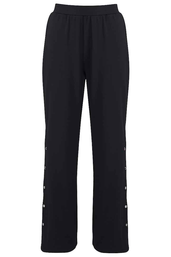 Black wide cut pants by MYRIAD