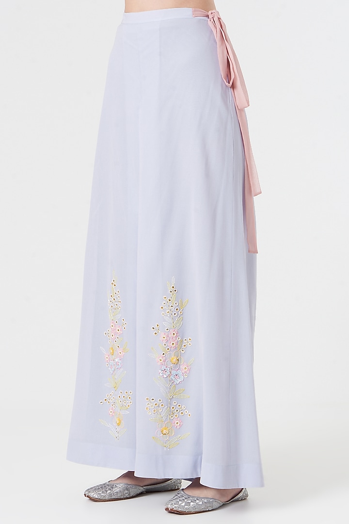 Sky Blue Pant Set With Overlay by MADZIN at Pernia's Pop Up Shop
