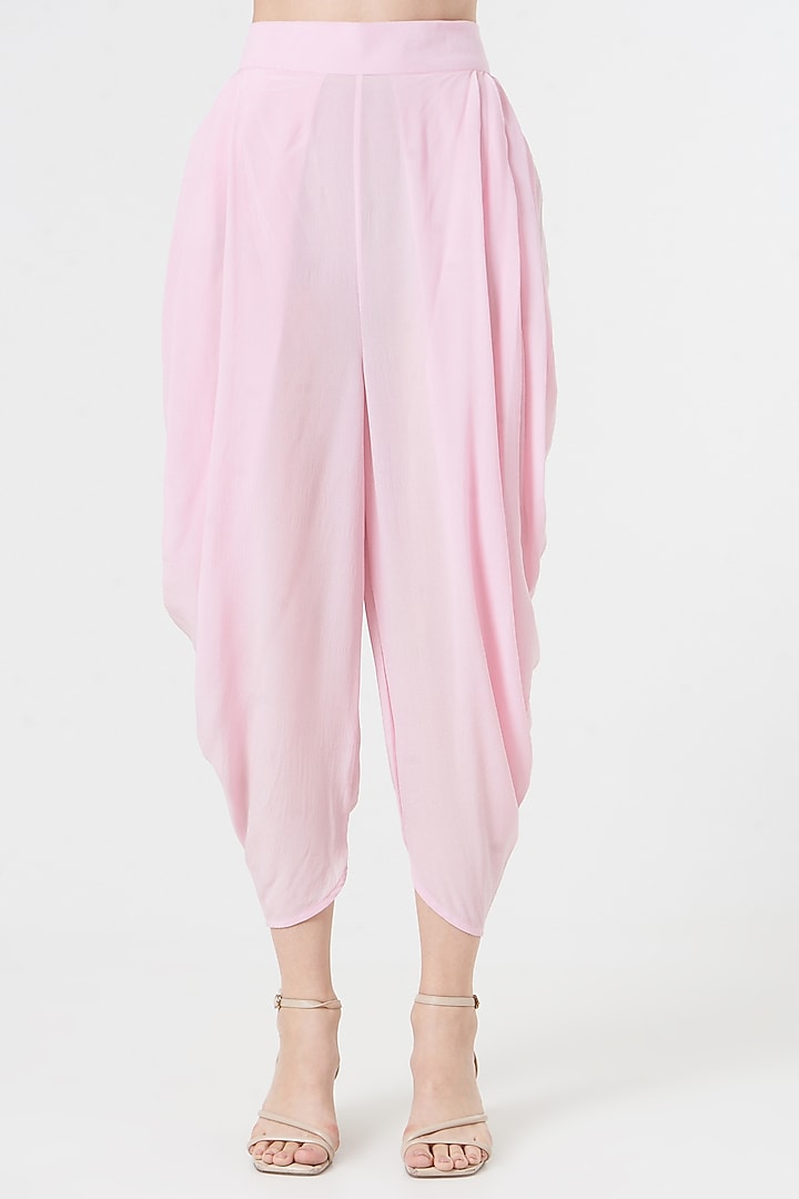 Light Purple Silk Crepe Dhoti Set by MADZIN at Pernia's Pop Up Shop