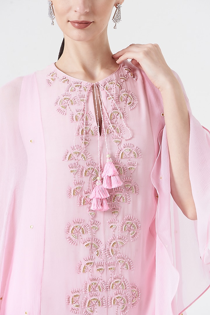Light Purple Silk Crepe Dhoti Set by MADZIN at Pernia's Pop Up Shop