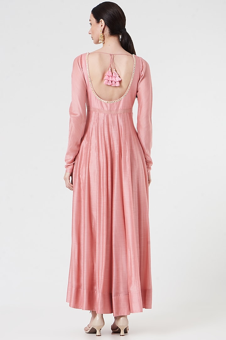 Mauve Embroidered Wedding Anarkali Set by MADZIN at Pernia's Pop Up Shop