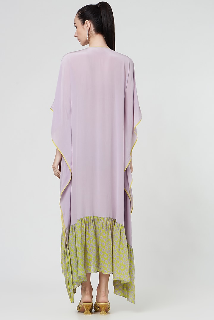 Lavender Embroidered Kaftan by MADZIN at Pernia's Pop Up Shop