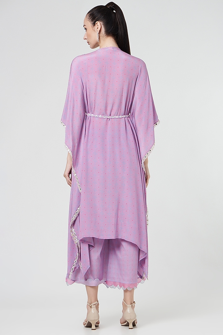 Lilac Crepe Kaftan Set by MADZIN at Pernia's Pop Up Shop