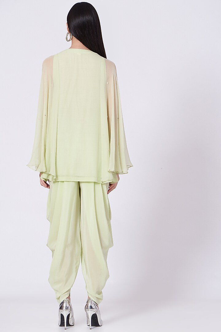 Pista Green Embroidered Kurta Set by MADZIN at Pernia's Pop Up Shop