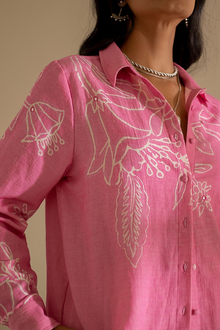 Pink Viscose Shirt by Naav by Avneet at Pernia's Pop Up Shop