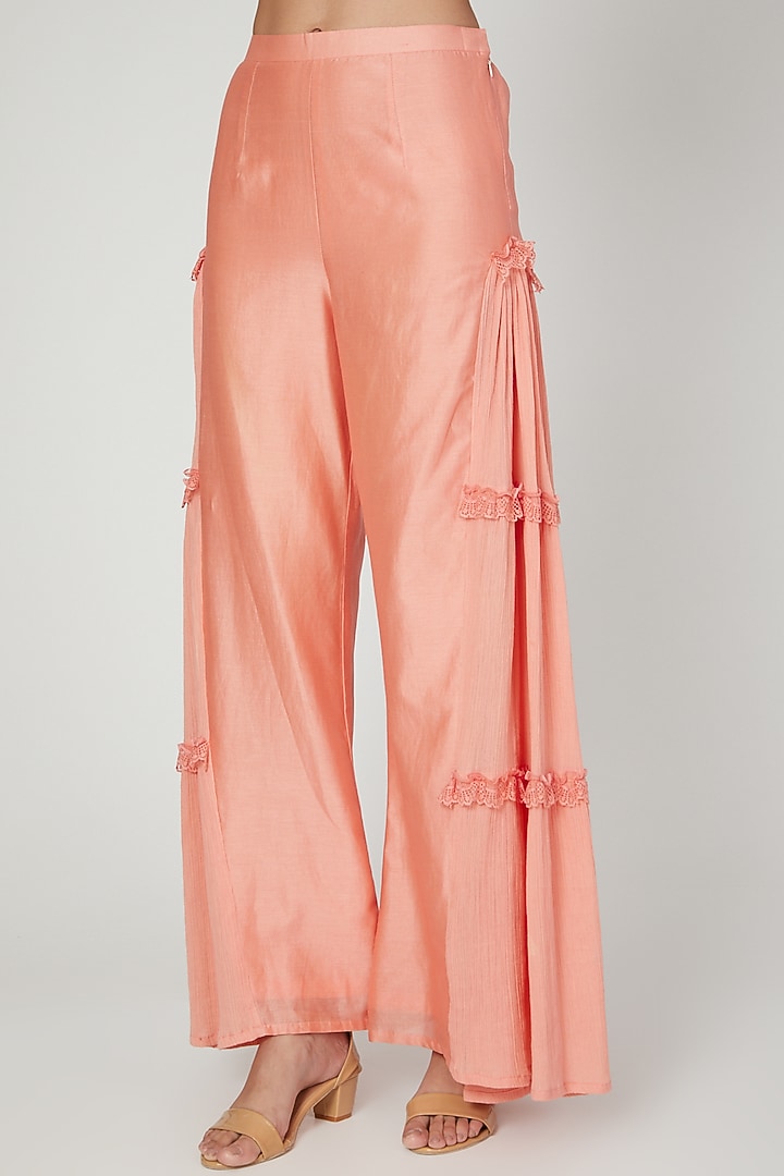 Coral Embroidered Pant Set by Naffs at Pernia's Pop Up Shop