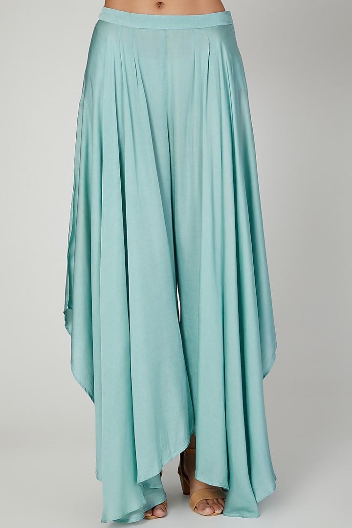 Ether Blue Embroidered Kurta Set by Naffs at Pernia's Pop Up Shop