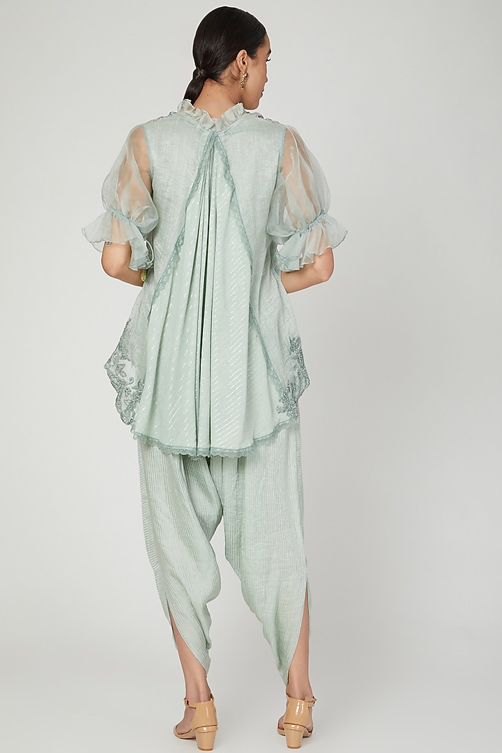 Misty Jade Embroidered Kurta Set by Naffs at Pernia's Pop Up Shop