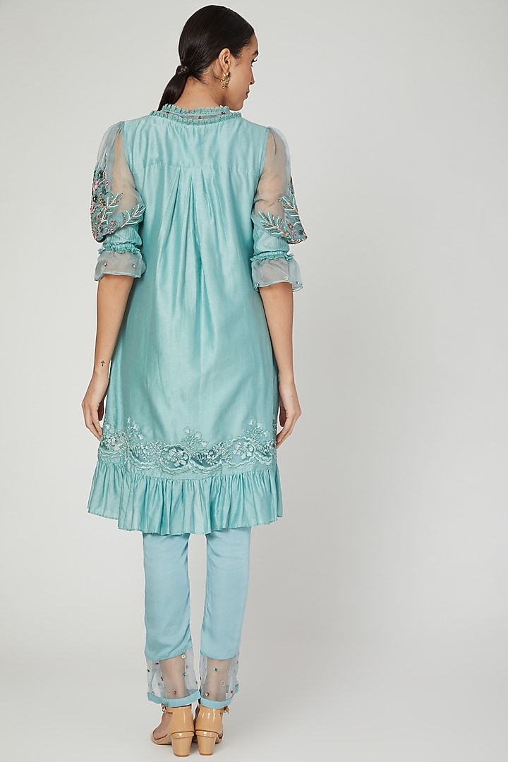 Ether Blue High-Low Tunic Set by Naffs at Pernia's Pop Up Shop
