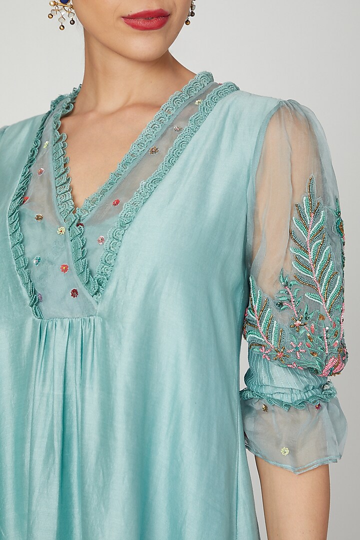 Ether Blue High-Low Tunic Set by Naffs at Pernia's Pop Up Shop
