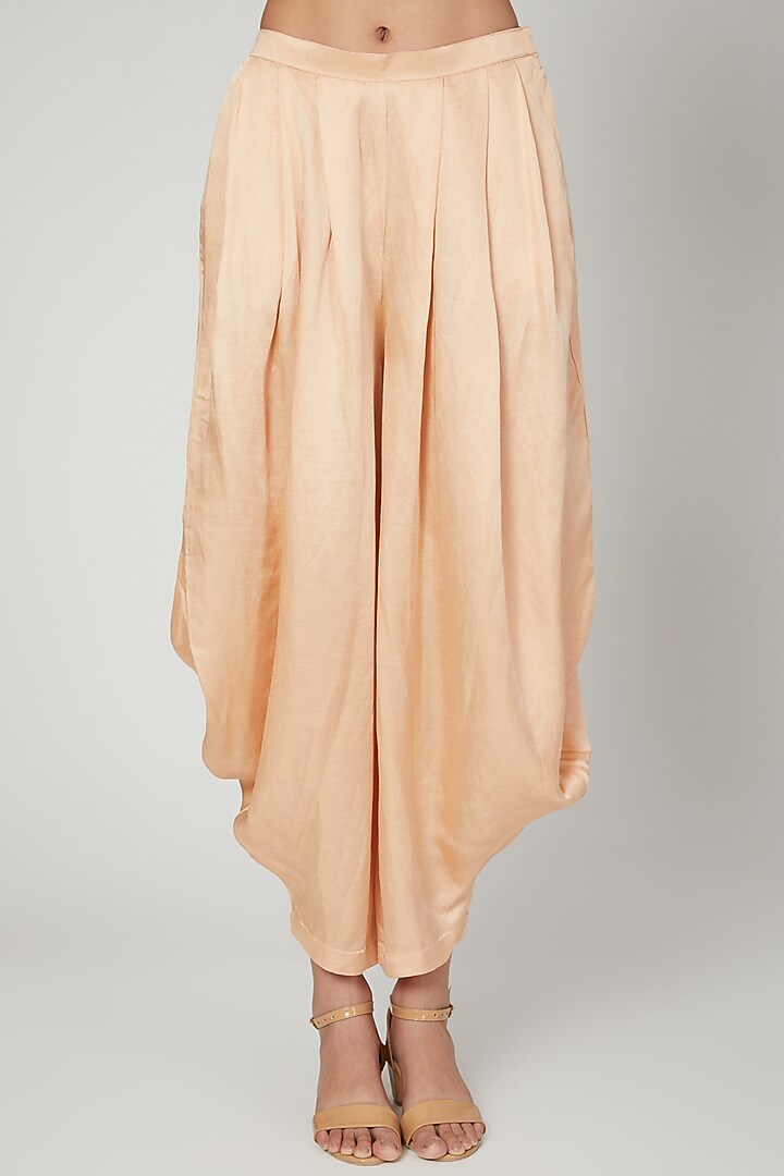 Apricot Peplum Top With Pants Pant Set by Naffs at Pernia's Pop Up Shop