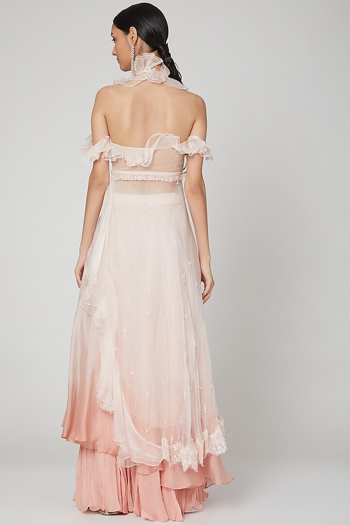 Blush Pink Embroidered Skirt Set by Naffs at Pernia's Pop Up Shop
