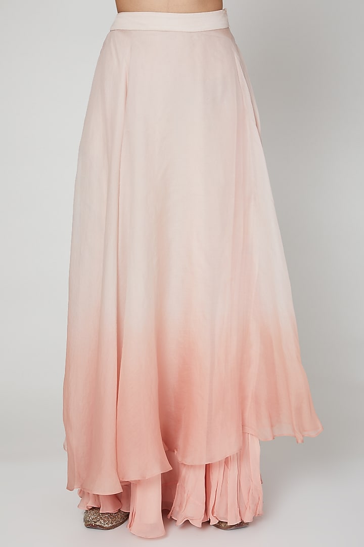 Blush Pink Embroidered Skirt Set by Naffs at Pernia's Pop Up Shop