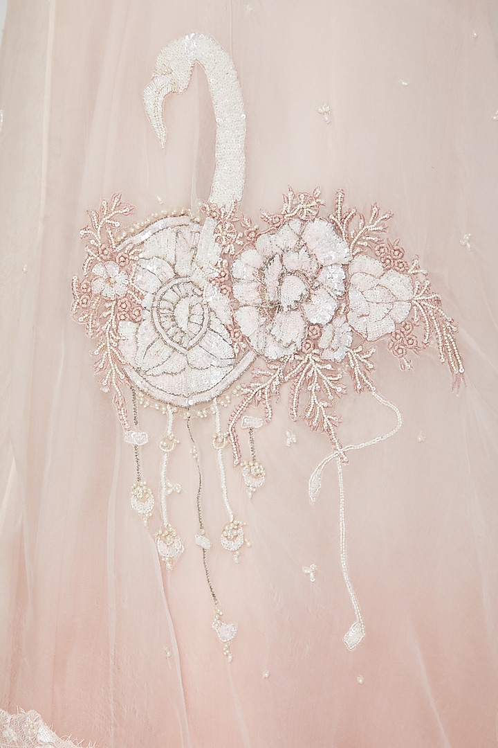 Blush Pink Embroidered Skirt Set by Naffs at Pernia's Pop Up Shop