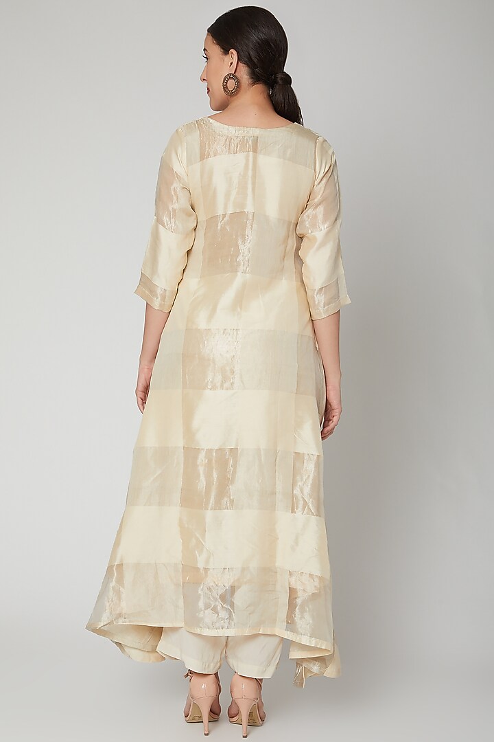 Vanilla Cream Kurta With Pants by NAINA ARUNIMA at Pernia's Pop Up Shop