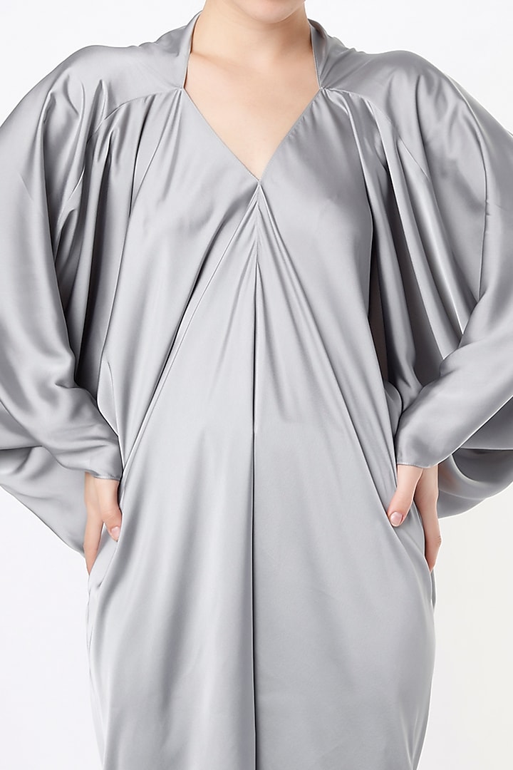 Silver Grey Draped Tunic by NA-KA at Pernia's Pop Up Shop