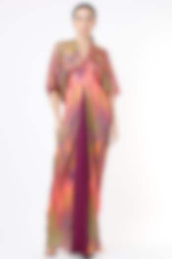 Multi Colored Printed Gown by NA-KA at Pernia's Pop Up Shop